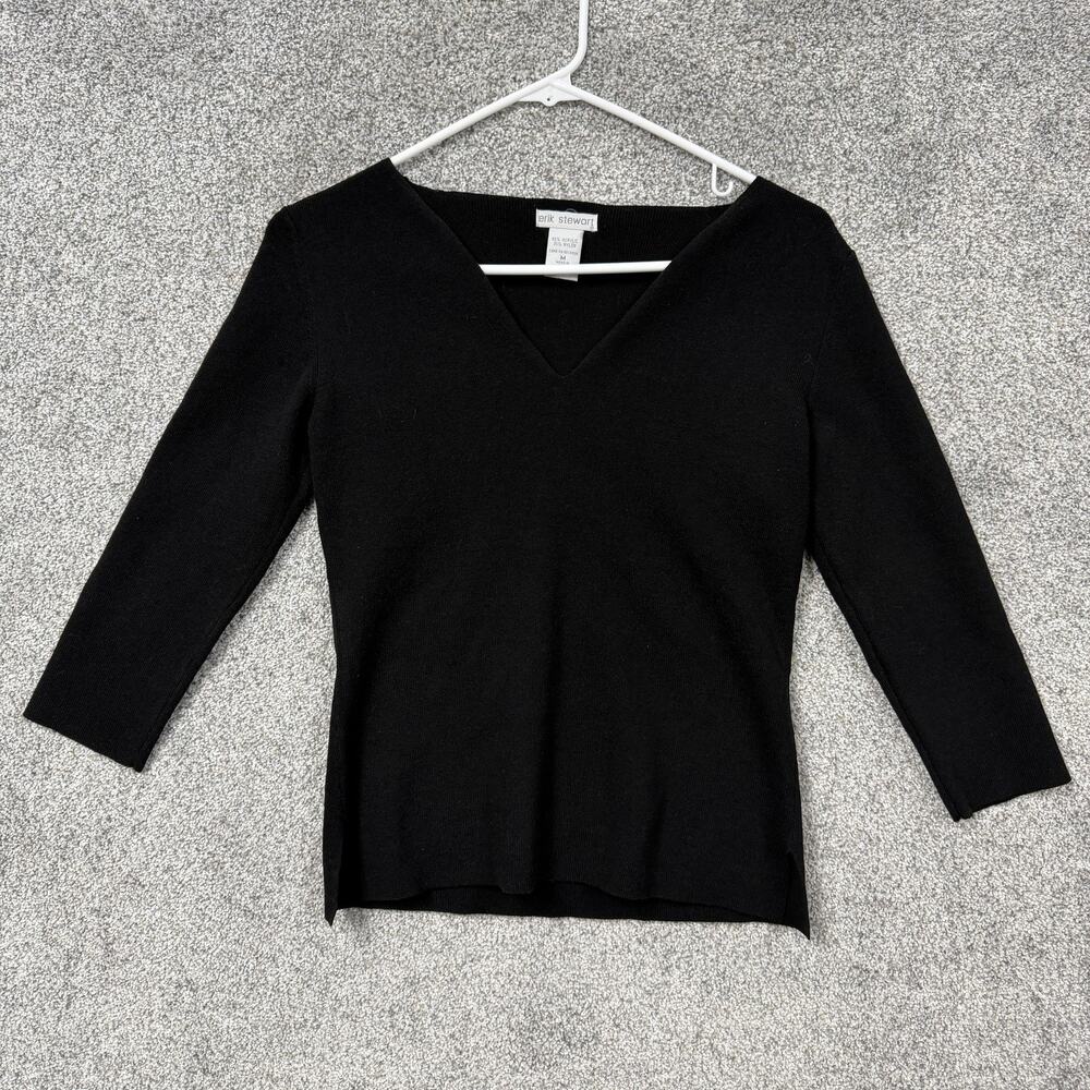 Erik Stewart Knit Top Medium Minimalist Layering Office Chic Dark Romantic Vamp